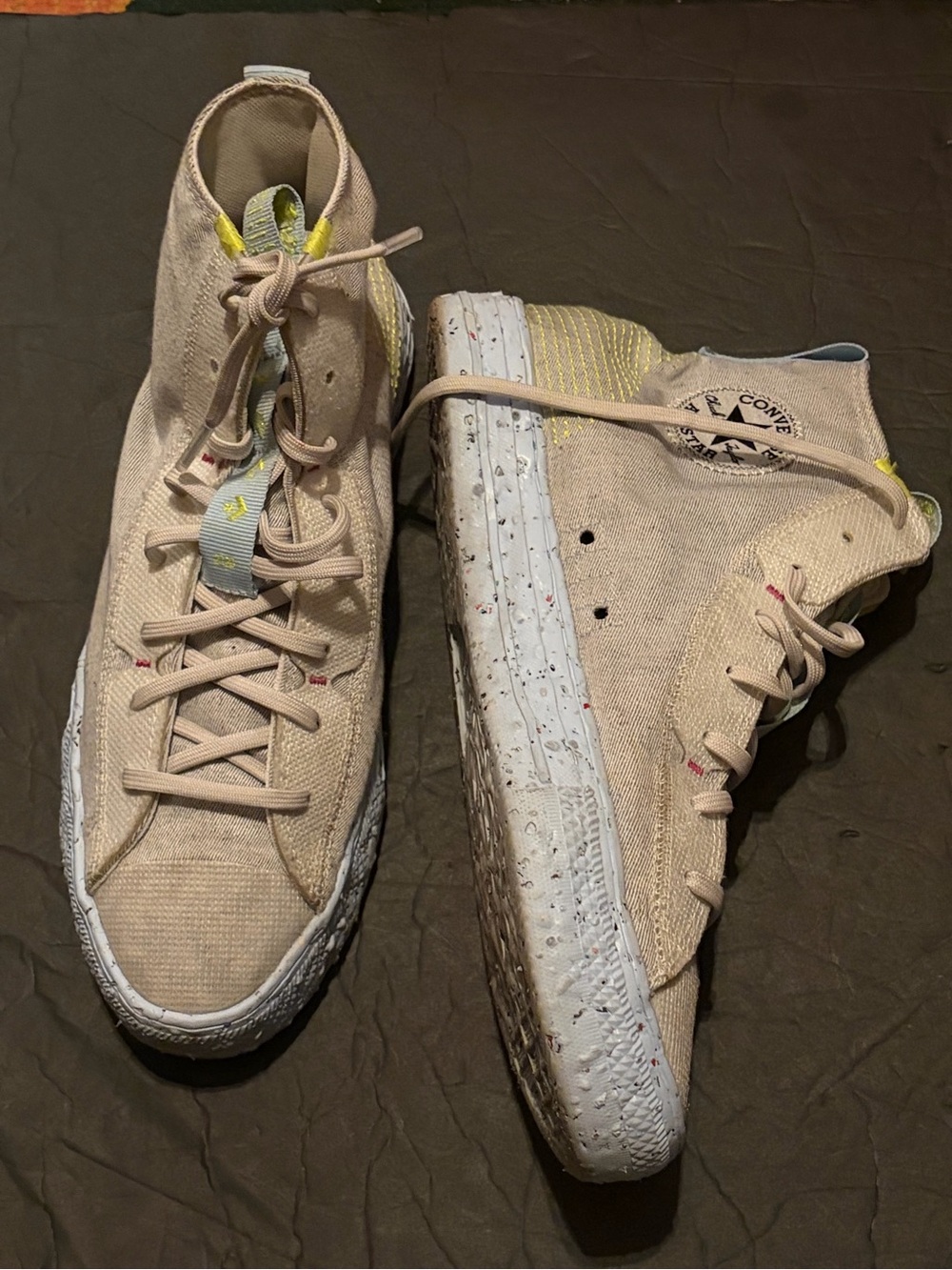 Converse Chuck Taylor All Star Crater Foam High Tops Beige Blue M9.5/W11.5